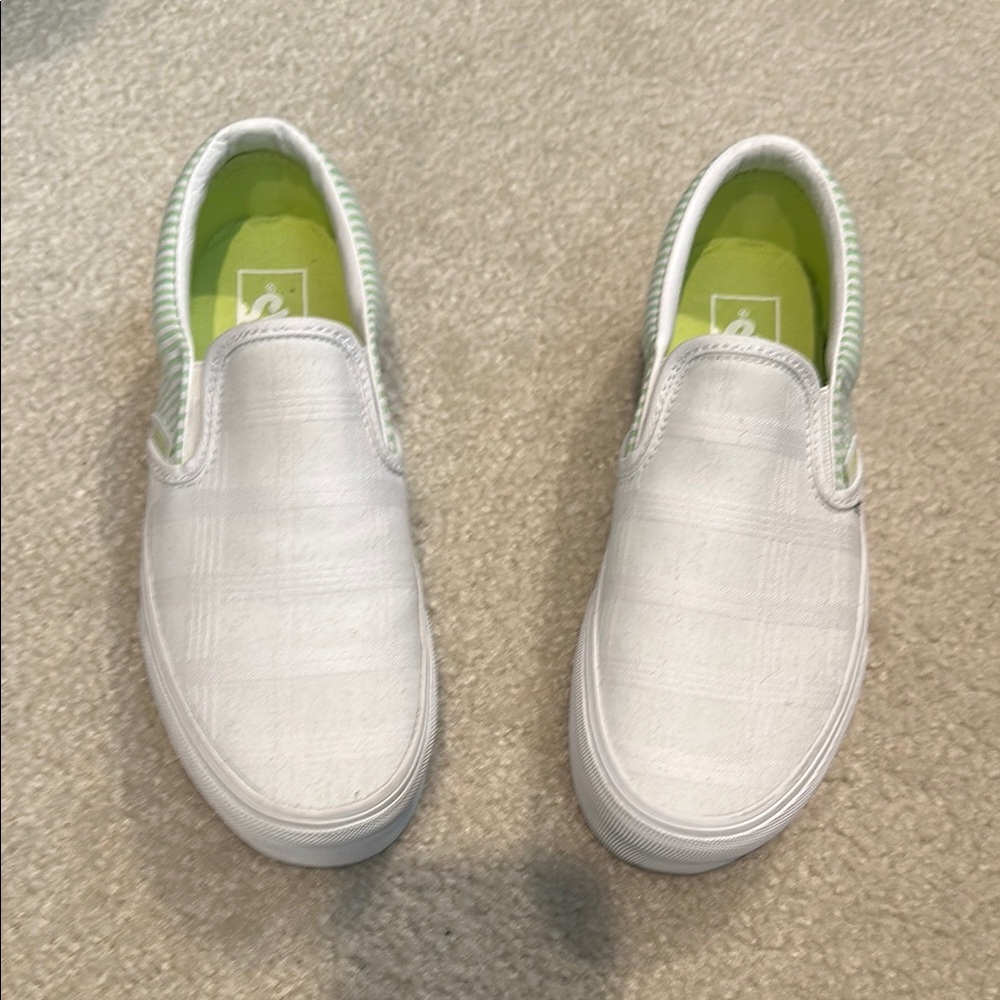 White Slip-On Sneakers